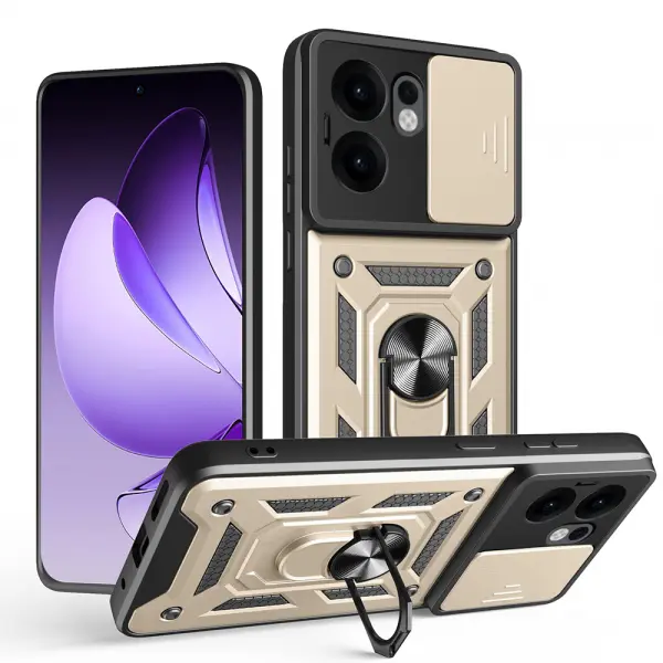 Husa pentru Oppo Reno13 FS 5G / Reno13 F 4G / Reno13 F, Techsuit, CamShield, Aurie