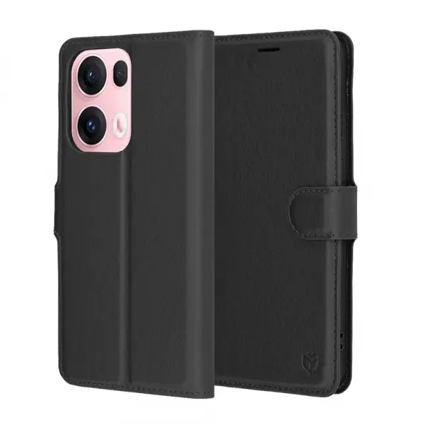 Husa pentru Oppo Reno13 Pro, Techsuit, Leather Folio, Neagra