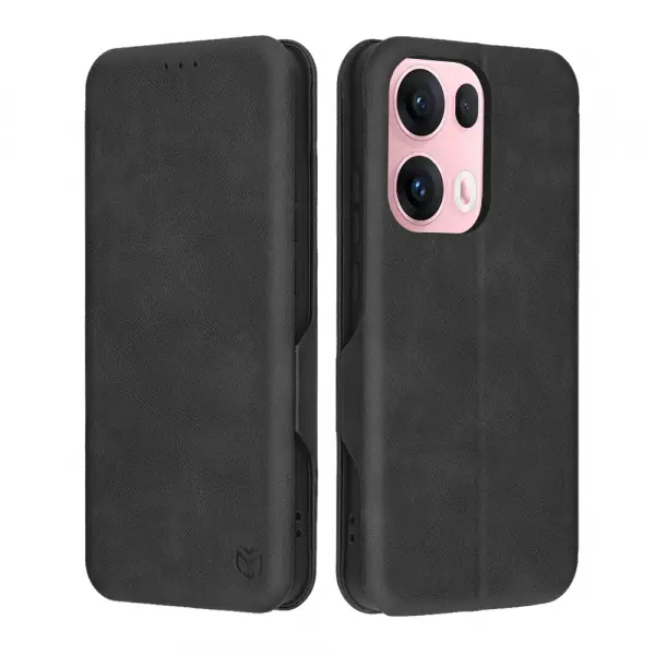 Husa pentru Oppo Reno13 Pro, Techsuit, Safe Wallet Plus, Neagra