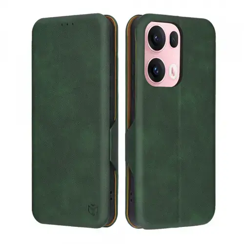Husa pentru Oppo Reno13 Pro Techsuit Safe Wallet Plus (Verde)