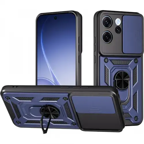 Husa pentru Oppo Reno15 FS / Reno15 F, Techsuit, CamShield (Albastru/Negru)