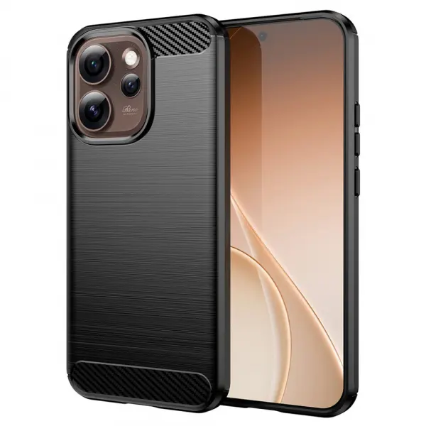 Husa pentru Oppo Reno15 Pro Max, Techsuit, Carbon, Neagra