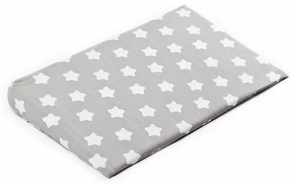 Husă pentru pernă antireflux Sensillo - Wedge, Stars Gray, 60 x 38 cm