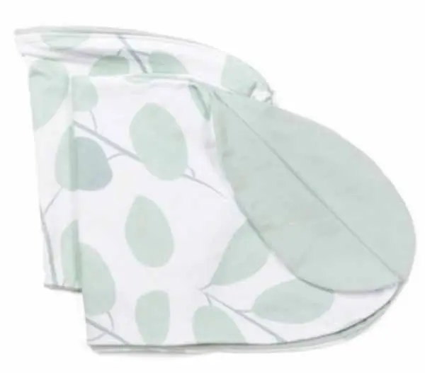 Husă pentru pernă de alăptare Doomoo - Buddy, Leaves Aqua Green