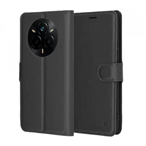 Husa pentru Realme 14 Pro, Techsuit Leather Folio (Negru)