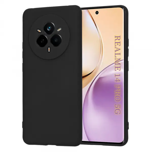Husa pentru Realme 14 Pro, Techsuit, SoftFlex, Neagra