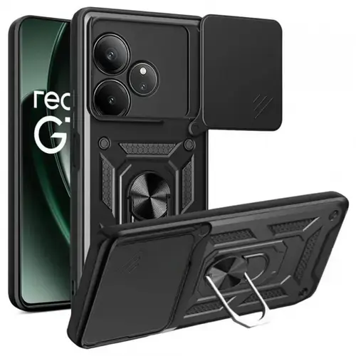 Husa pentru Realme GT 6T / GT 6, Techsuit, CamShield, Neagra