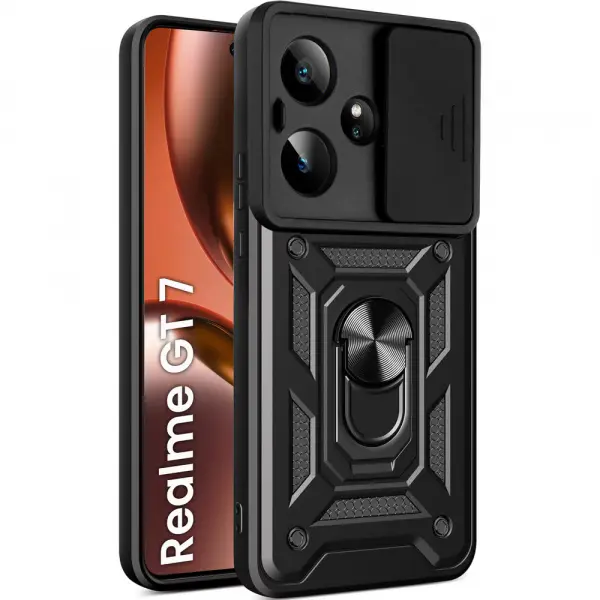 Husa pentru Realme GT 7, Techsuit, CamShield, Neagra