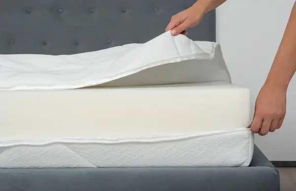 Husa pentru saltea Somnart Ultrasleep matlasata cu fermoar alb 4 laturi 180 x 200 x 18 cm