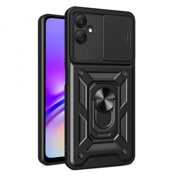 Husa pentru Samsung Galaxy A05 A055, Techsuit, CamShield, Neagra