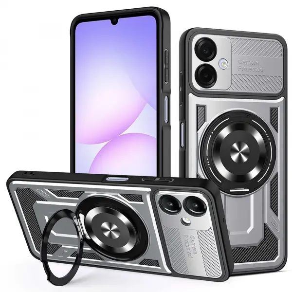 Husa pentru Samsung Galaxy A07 4G A075, Techsuit, RuggedCam, Gri