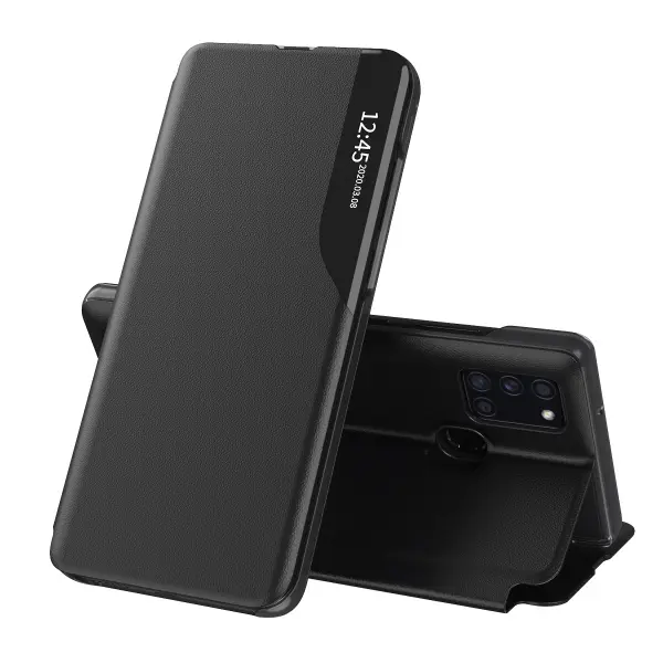 Husa pentru Samsung Galaxy A21s A217, Techsuit, eFold, Neagra