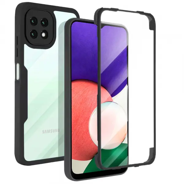 Husa pentru Samsung Galaxy A22 5G A226, Techsuit, ColorVerse 360, Neagra