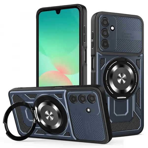 Husa pentru Samsung Galaxy A26 A266, Techsuit, RuggedCam, Albastra