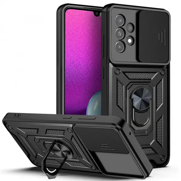 Husa pentru Samsung Galaxy A33 5G A336, Techsuit, CamShield, Neagra