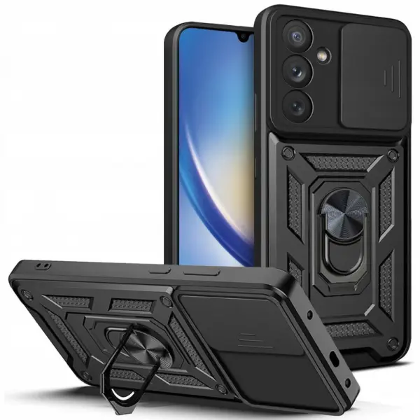 Husa pentru Samsung Galaxy A34 A346, Techsuit, CamShield, Neagra
