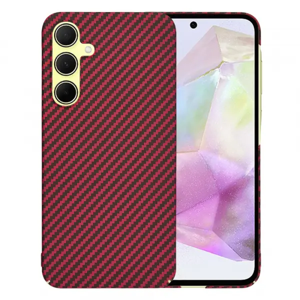Husa pentru Samsung Galaxy A35 5G A356, Techsuit, Carbonite FiberShell, Rosie