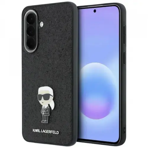 Husa pentru Samsung Galaxy A37 5G, Karl Lagerfeld, Glitter Fixed Ikonik Karl, Neagra