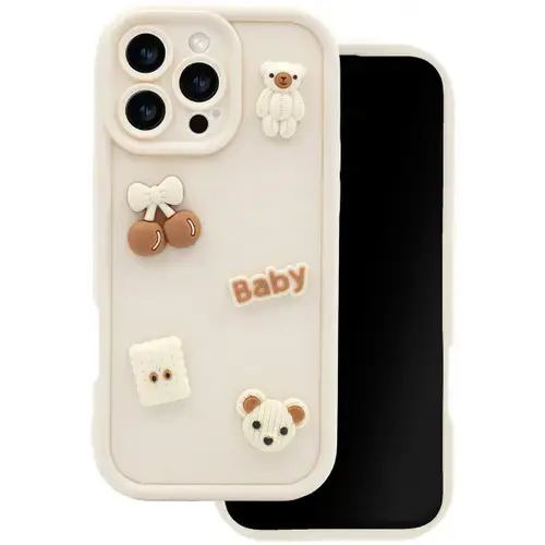 Husa pentru Samsung Galaxy A37 5G, OEM, Ultra Trendy 3D Bear, Bej