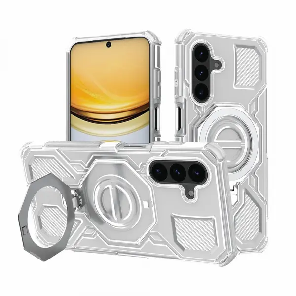 Husa pentru Samsung Galaxy A37 5G, Techsuit, Carbon Shield Pro, Alba