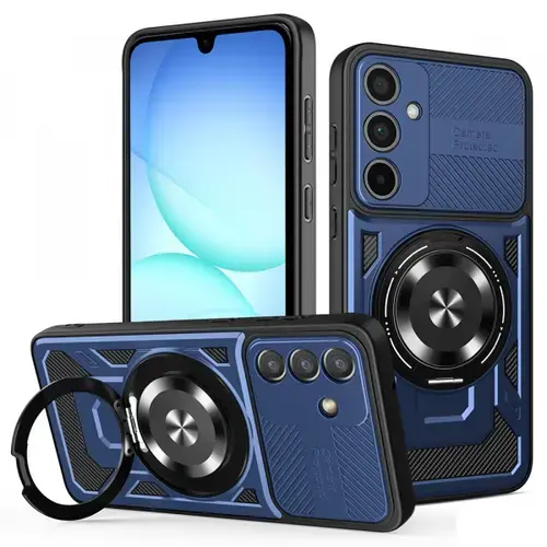 Husa pentru Samsung Galaxy A37 5G, Techsuit, RuggedCam, Albastra