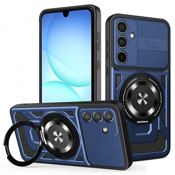 Husa pentru Samsung Galaxy A37 5G, Techsuit, RuggedCam, Albastra