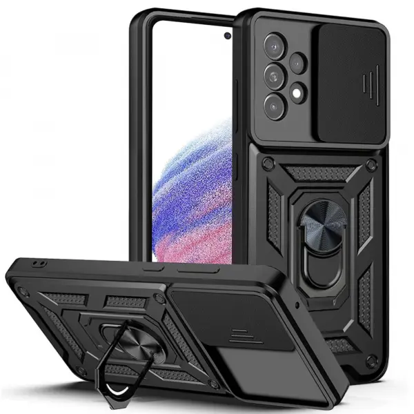 Husa pentru Samsung Galaxy A53 5G A536, Techsuit, CamShield, Neagra