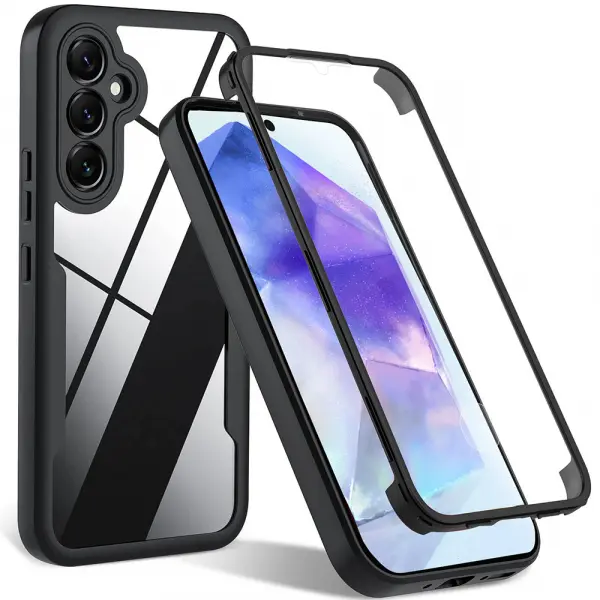 Husa pentru Samsung Galaxy A54 A546, Techsuit, ColorVerse 360, Neagra