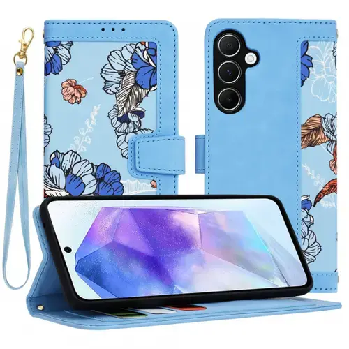 Husa pentru Samsung Galaxy A55 5G A556, Techsuit, FlipCraft, Bleu