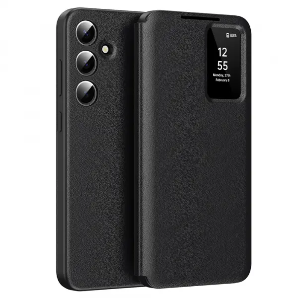 Husa pentru Samsung Galaxy A55 5G A556, Techsuit, SmartView, Neagra