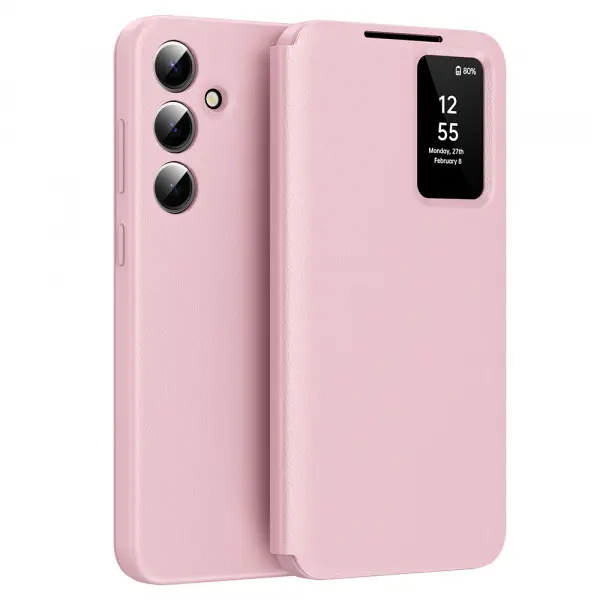 Husa pentru Samsung Galaxy A55 5G A556, Techsuit, SmartView, Roz