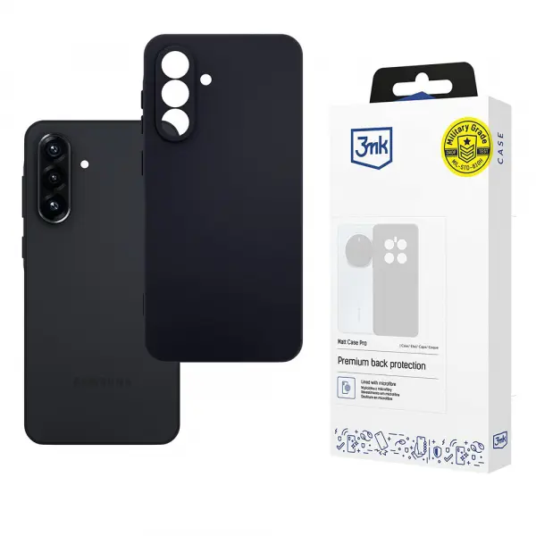 Husa pentru Samsung Galaxy A56 A566, 3MK, Neagra Mata