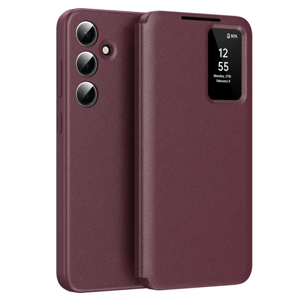 Husa pentru Samsung Galaxy A56 A566, Techsuit, SmartView, Rosie