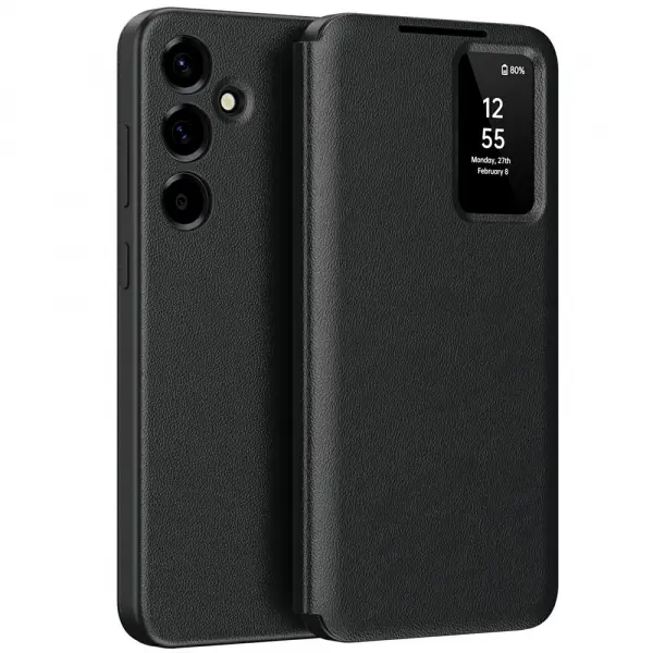 Husa pentru Samsung Galaxy A57 5G, Techsuit, SmartView, Neagra