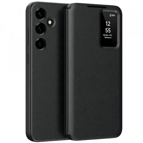 Husa pentru Samsung Galaxy A57 5G, Techsuit, SmartView, Neagra