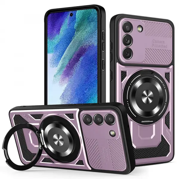 Husa pentru Samsung Galaxy S21 FE 5G G990, Techsuit, RuggedCam, Mov