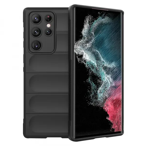 Husa pentru Samsung Galaxy S22 Ultra 5G S908, Techsuit, Magic Shield, Neagra