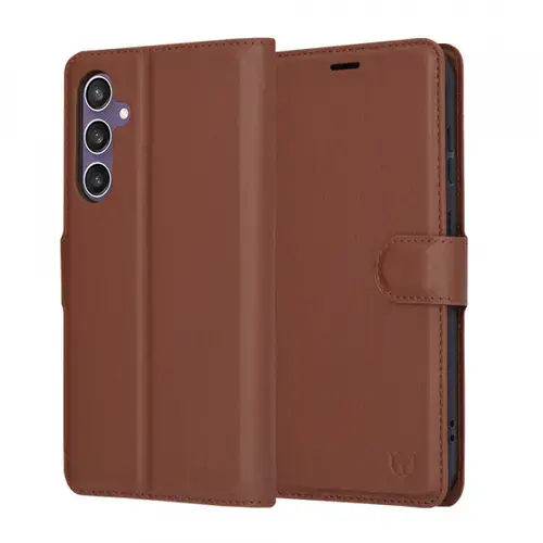 Husa pentru Samsung Galaxy S23 FE S711, Techsuit, Leather Folio, Maro