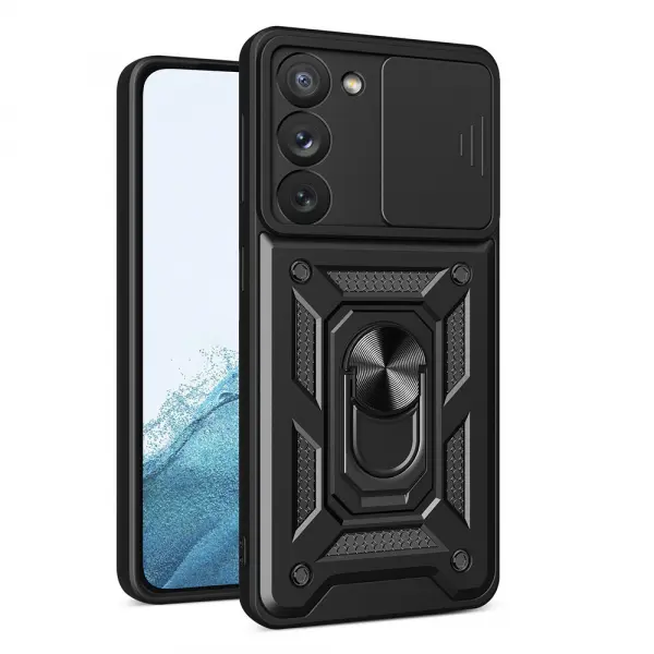 Husa pentru Samsung Galaxy S23 S911, Techsuit, CamShield, Neagra