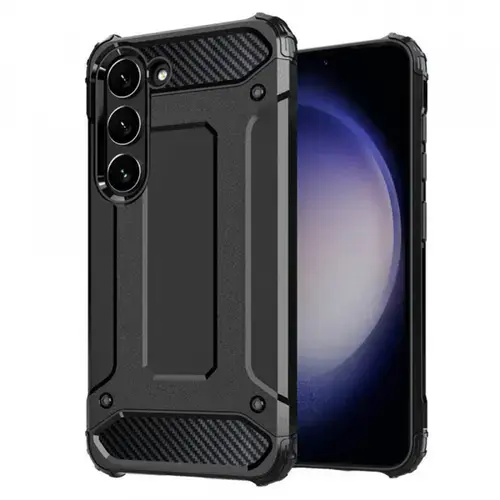 Husa pentru Samsung Galaxy S23 S911, Techsuit, Hybrid Armor, Neagra
