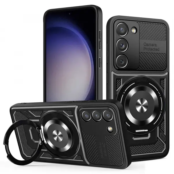 Husa pentru Samsung Galaxy S23 S911, Techsuit, RuggedCam, Neagra