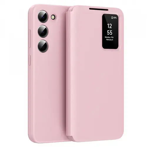 Husa pentru Samsung Galaxy S23 S911, Techsuit, SmartView, Roz