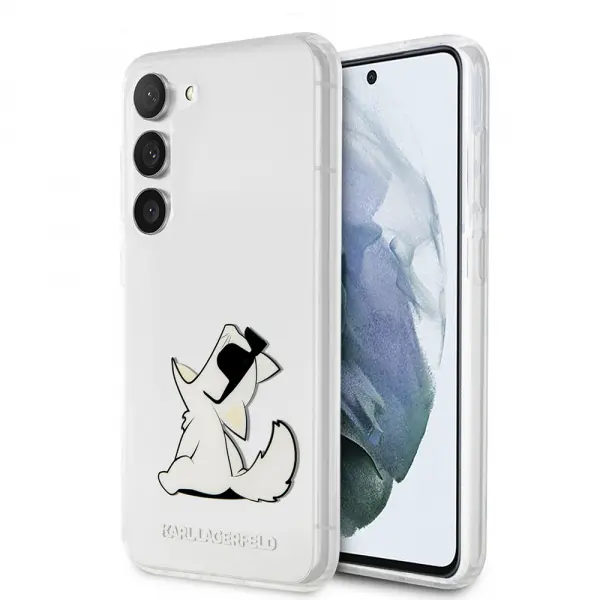 Husa pentru Samsung Galaxy S23+ S916, Karl Lagerfeld, Choupette Eat, Transparenta