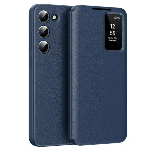 Husa pentru Samsung Galaxy S23+ S916, Techsuit, SmartView, Albastra