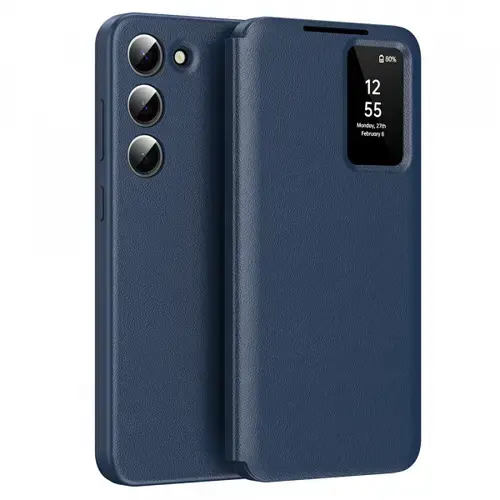 Husa pentru Samsung Galaxy S23+ S916, Techsuit, SmartView, Albastra