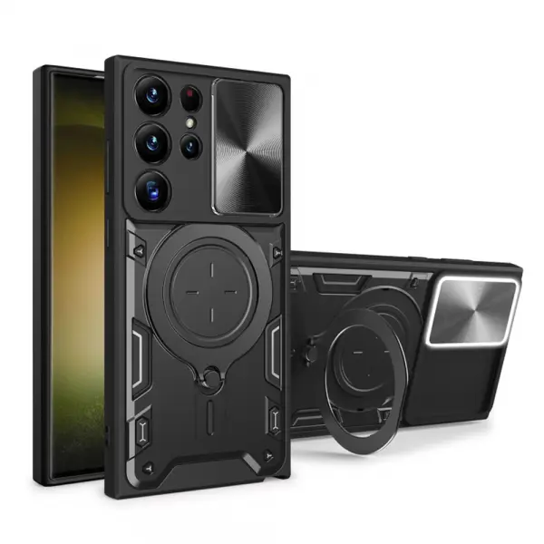 Husa pentru Samsung Galaxy S23 Ultra S918, Techsuit, CamGuard Pro, Neagra