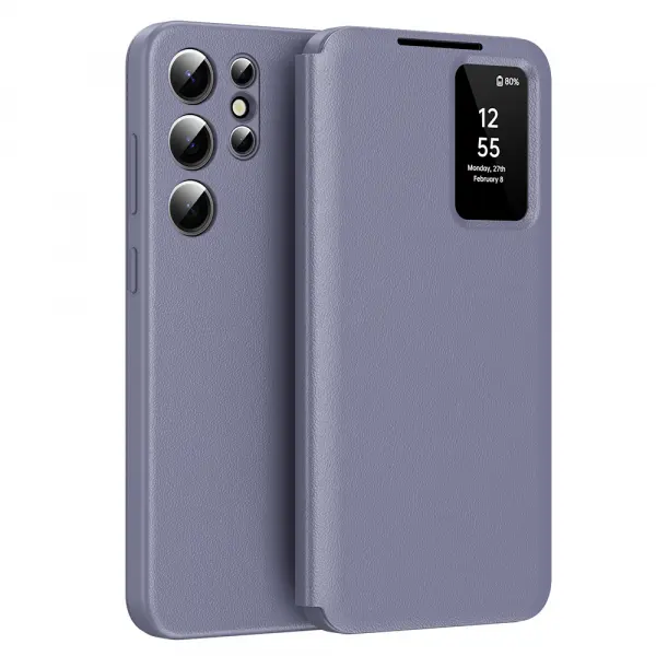 Husa pentru Samsung Galaxy S23 Ultra S918, Techsuit, SmartView, Mov