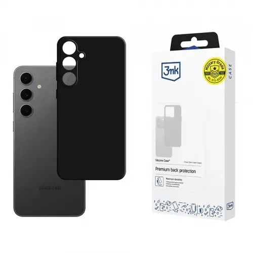 Husa pentru Samsung Galaxy S24 FE S721, 3MK, Silicone, Neagra