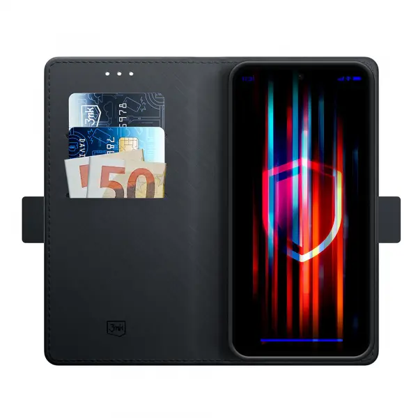 Husa pentru Samsung Galaxy S24 FE S721, 3MK, Wallet, Neagra