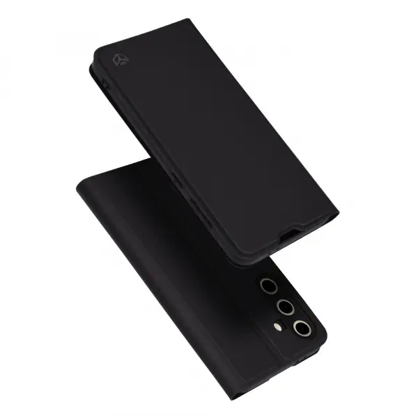Husa pentru Samsung Galaxy S24 FE S721, Techsuit, Magskin Book, Neagra